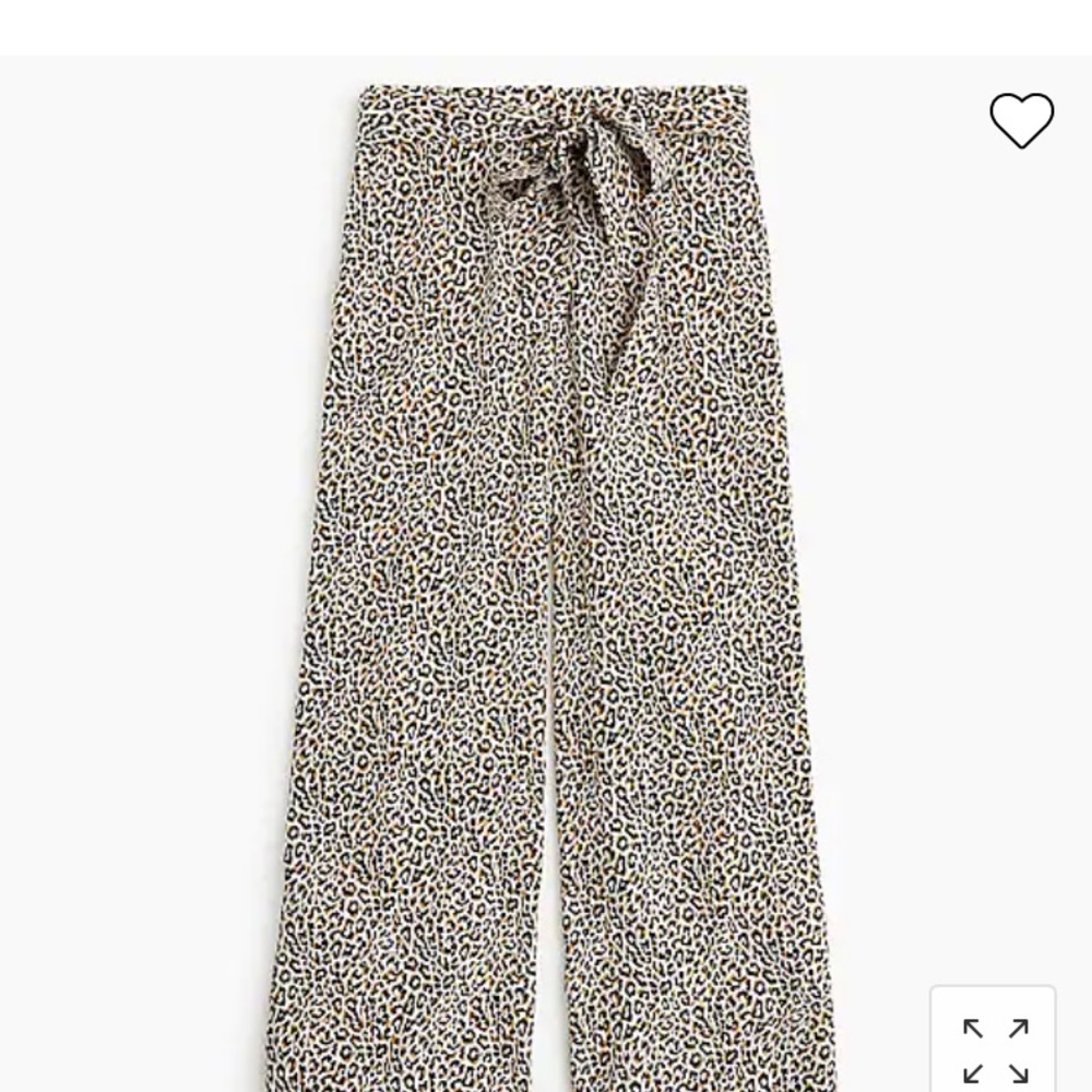 100 percent silk J Crew Leopard Pants